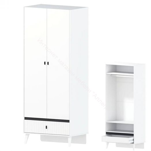 Шкаф 2-х дверный Омега 10 с ящиком