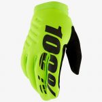 100% Brisker Fluo Yellow/Black перчатки утепленные для мотокросса