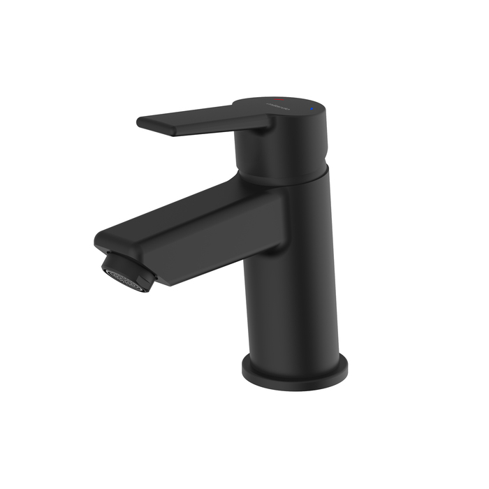 Смеситель для умывальника, черный матовый, Stripe, Milardo, STRBL00M01