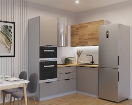 Гарнитур "Фаска" Обсидиан /Рустик натур 2000х1400 (арт. 8)