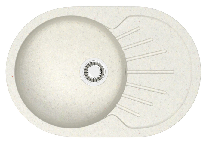 Кухонная мойка AZARIO Flora 730x450x215 искусственный мрамор, хлопок CS00079914