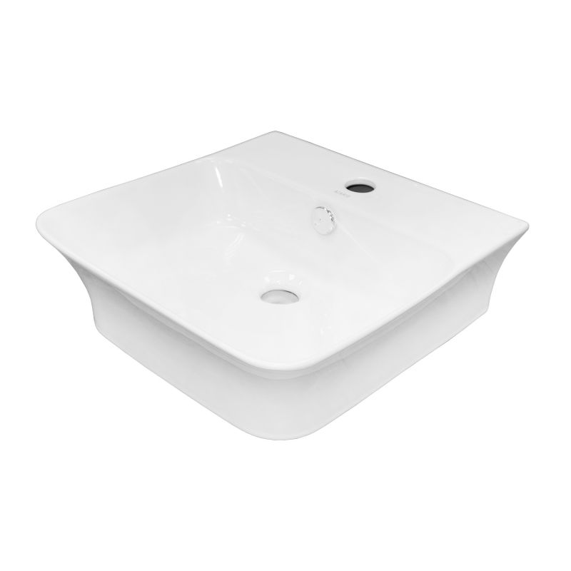 Раковина накладная Azario 410х410х125 квадратная, белый глянец AZ-2257