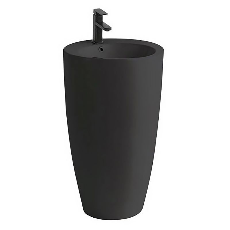 Раковина напольная Azario Dea 500х500х860 отдельностоящая круглая, черный AZ-203MB