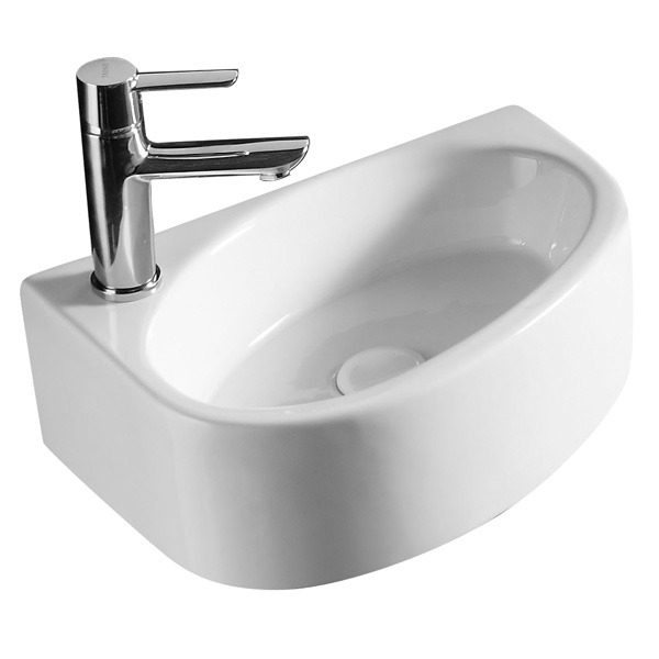 Раковина Azario 42х29х14, подвесная левая, белая AZ-4519A