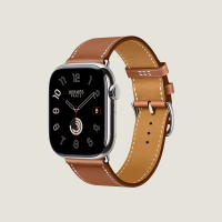 Часы Apple Watch Hermès Series 11 GPS + Cellular 46mm Silver Titanium Case with Gold Single Tour