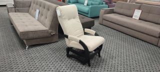 Кресло-маятник Leset Блисс Венге ткань Antonio ivory, 6