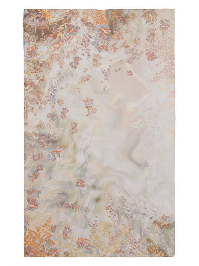 Палантин женский шелк 110х180 SS02-8444-17 ELEGANZZA