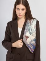 Платок женский шелк 90х90 E04-8379-19 ELEGANZZA