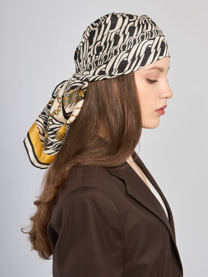 Платок женский шелк 90х90 E04-8380-21 ELEGANZZA