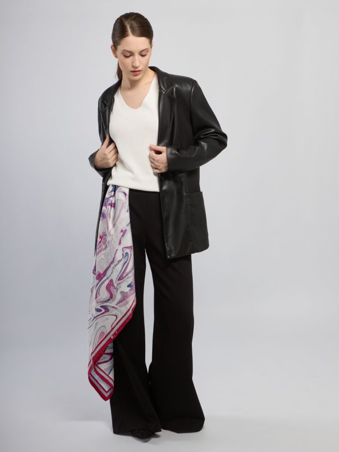 Платок женский шелк 105х105 E04-8375-07 ELEGANZZA