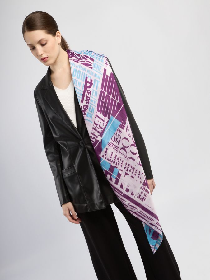 Платок женский шелк+шерсть+мод 120х120 BL16-8411-05 ELEGANZZA