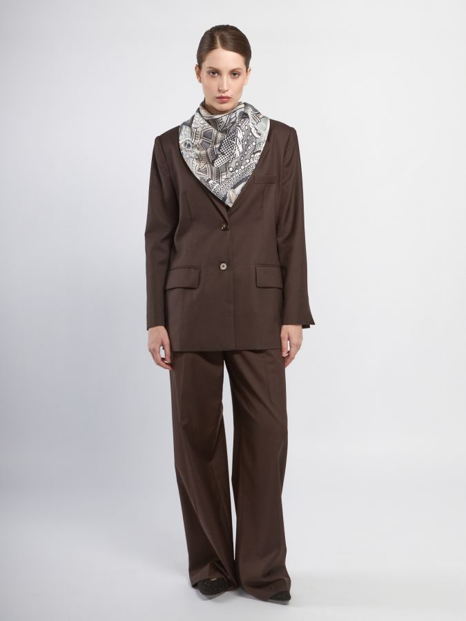 Платок женский шелк 90х90 E04-8376-11 ELEGANZZA