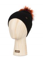Шапка женская шерсть+каш.норки LB-D77012 black LABBRA