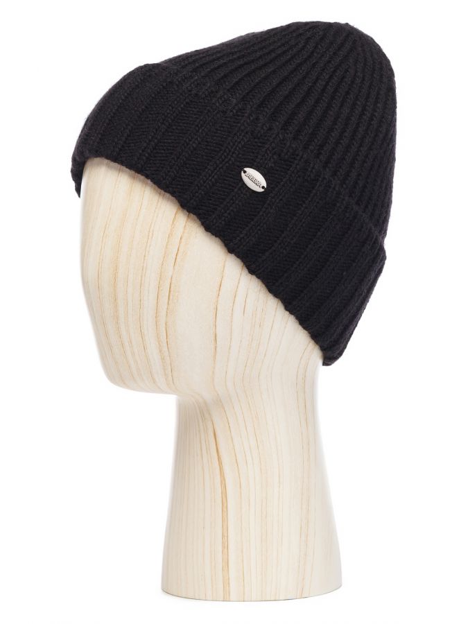 Шапка мужская шерсть+акр LB-A53106 black LABBRA