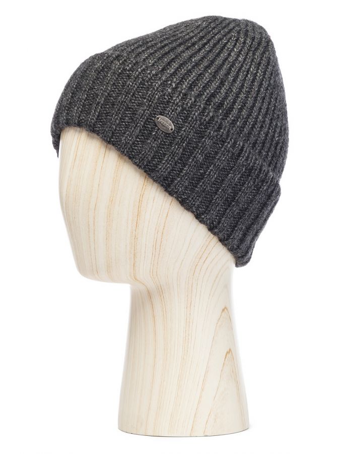 Шапка мужская шерсть+акр LB-A53106 d.grey LABBRA