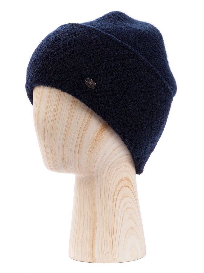 Шапка женская шерсть+мох+виск LB-N88034 navy LABBRA