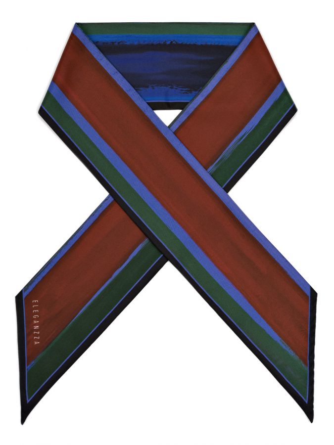 Шарф женский шелк 10х125 E04-8504-12 ELEGANZZA