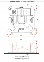 Спа бассейн Gruppo Treesse Breeze 190 PBRE19001BP 190x190x80 см схема 2