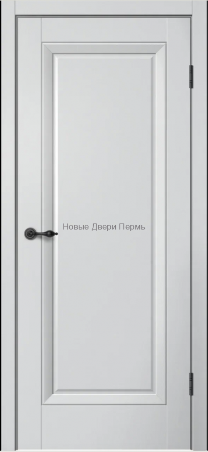 Межкомнатная дверь M81 MONE эмалит серебристый с багетом