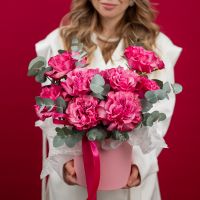 Розы в коробке "Валентинка"