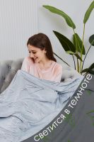 Плед велсофт ХТ-20-4 Самолет светящийся [серый]