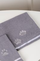 14418/7 Полотенце Лапки большие [серый]