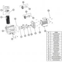 Насос Hayward PL 81004E2 (220V, пф, 10,8m3/h*8m, 0,53kW, 0,5HP) (SP8105XE81)