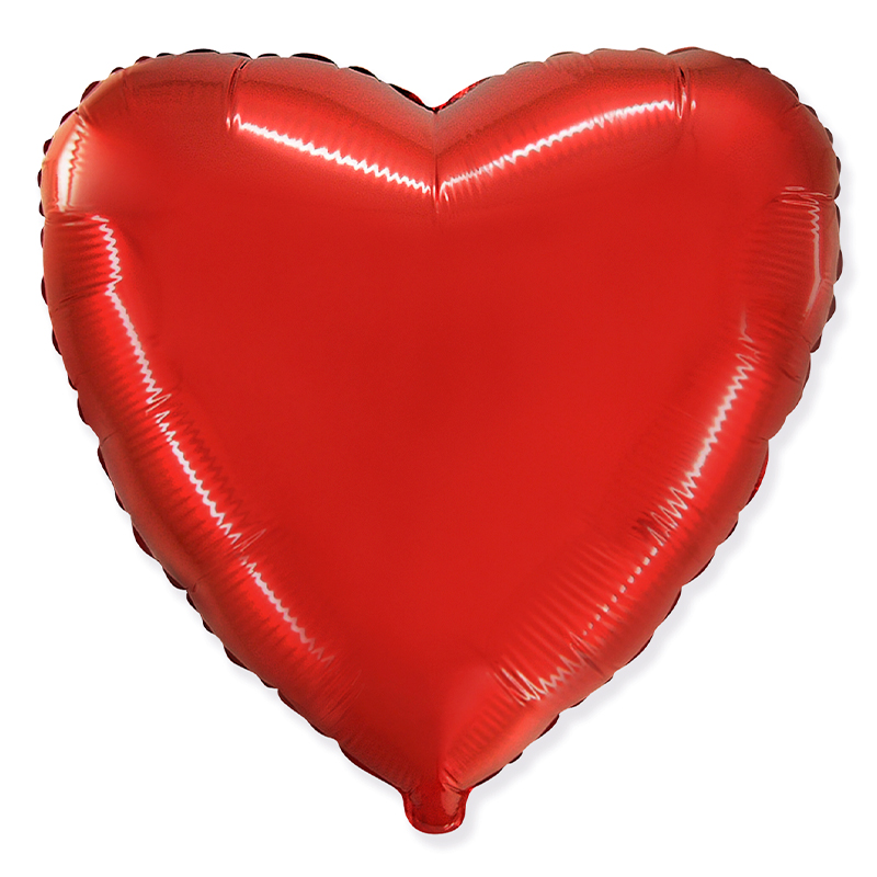 Шар красное сердце из фольги