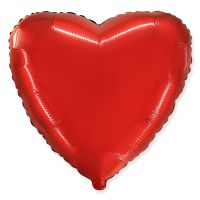 Шар красное сердце из фольги