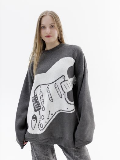 Свитер с электрогитарой