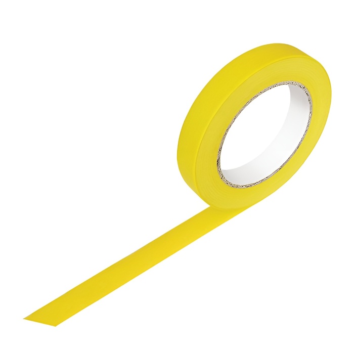 Интерколор Жёлтая влагостойкая маскировочная лента 36мм. x 40м. (до 120°)