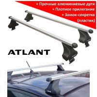 Багажник на крышу Datsun On-Do, Атлант, прямоугольные дуги, опора Е