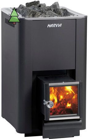 HARVIA Дровяная печь WKPR20SLM Harvia Pro 20 SL black (б.а. WK200SL)