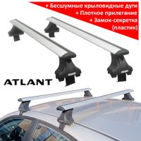 Багажник на крышy Seat Leon, Атлант, крыловидные дуги, опора E