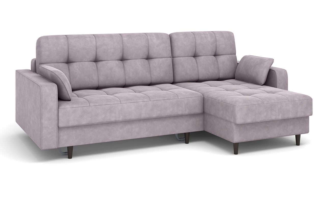 Диван угловой Орлеан Тик-Так (Пантограф) ткань Tango light grey