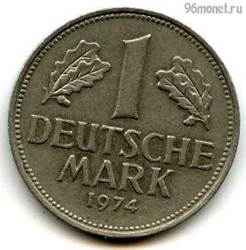 ФРГ 1 марка 1974 J