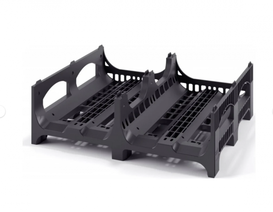 Поддон Дигрус 1200х1000х380 пластиковый перфорированный для 19-литровых бутылей черный