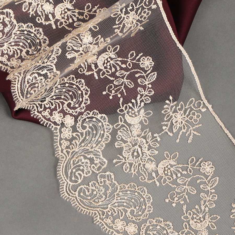 Кружево на сетке 130 мм Разные цвета (TR.BL.40466)