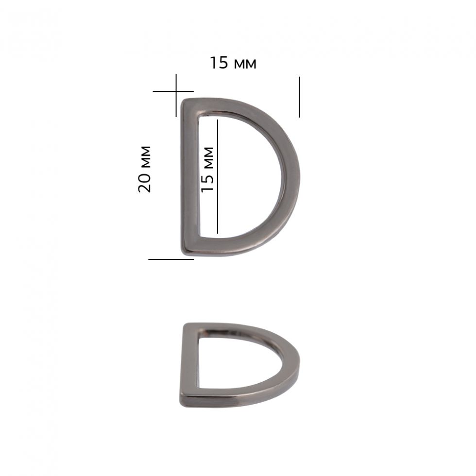 Полукольцо литое стальное 20х15 мм (внутренний размер 15 мм) 2 штуки в упаковке Разные цвета (TBY-1A5053)