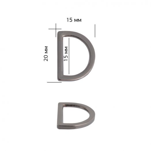 Полукольцо литое стальное 20х15 мм (внутренний размер 15 мм) 2 штуки в упаковке Разные цвета (TBY-1A5053)