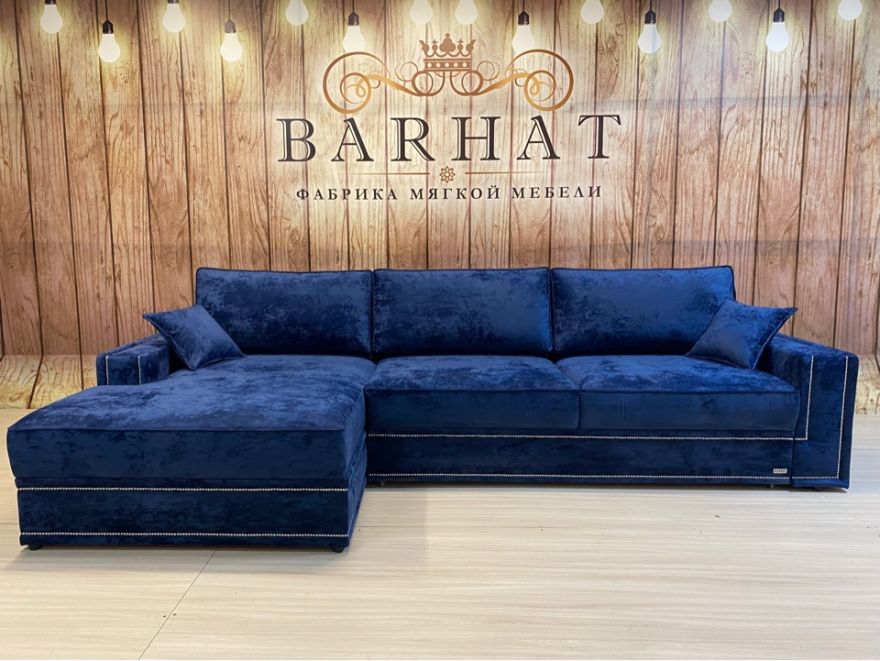 Угловой диван Берг с оттоманкой