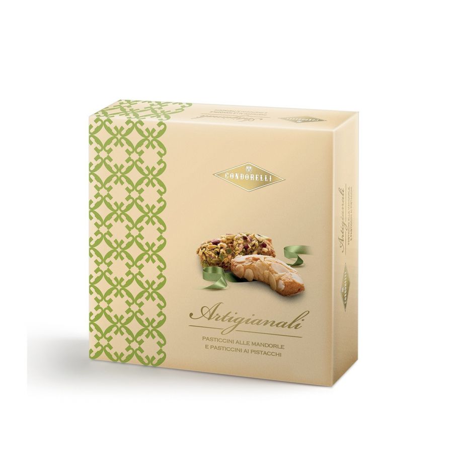 Печенье с миндалем и фисташками, Condorelli, 250 г, Pasticcini alle mandorle e ai pistacchi 250 g
