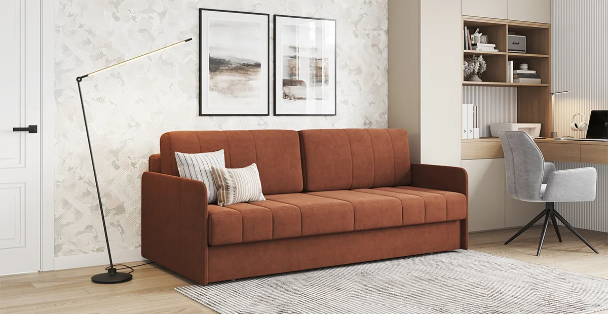 Диван прямой Томас UNO ткань Newtone Сacao, вид 7