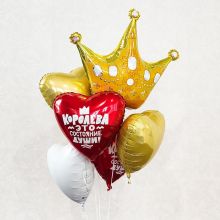 БУКЕТ ШАРОВ "ДУША КОРОЛЕВЫ"  С ГЕЛИЕМ.