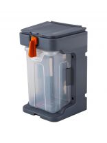 Ящик для метизов, 7х8х12.5 см, пластик, Blocker, Expert, подвесной, крышка, серо-свинцовый, оранжевый, BR394610026