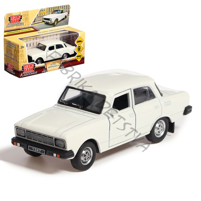 Машина металлическая «Москвич — 2140sl», инерция, 12.5 см, белый