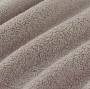 Мех барашка искусственный (мелкое букле)  - серый, 50х46 см