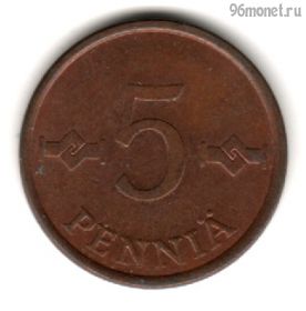 Финляндия 5 пенни 1963
