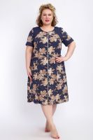 Халат 004 домашний на молнии [лилии]