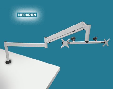 Кронштейн настольный поворотно-подъёмный для 2-х мониторов ДС-Пант -ТИТАН.4